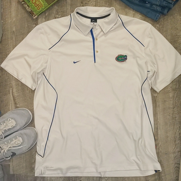 Nike Other - Nike White Dri-Fit Florida Gator Polo with Blue